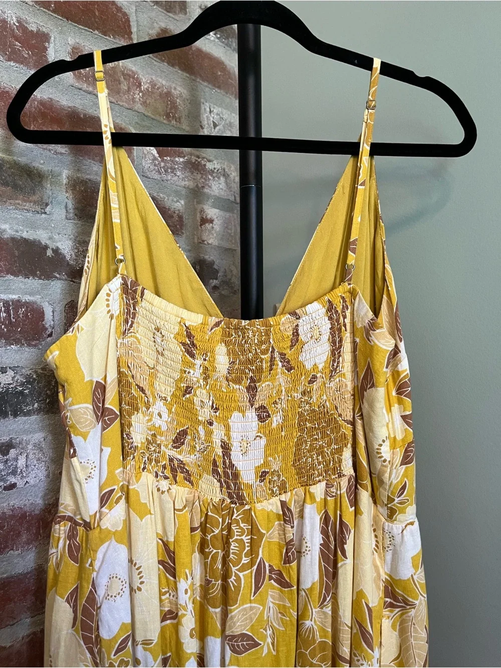 Abercrombie & Fitch Linen-Blend Button-Through Maxi Dress | size xl